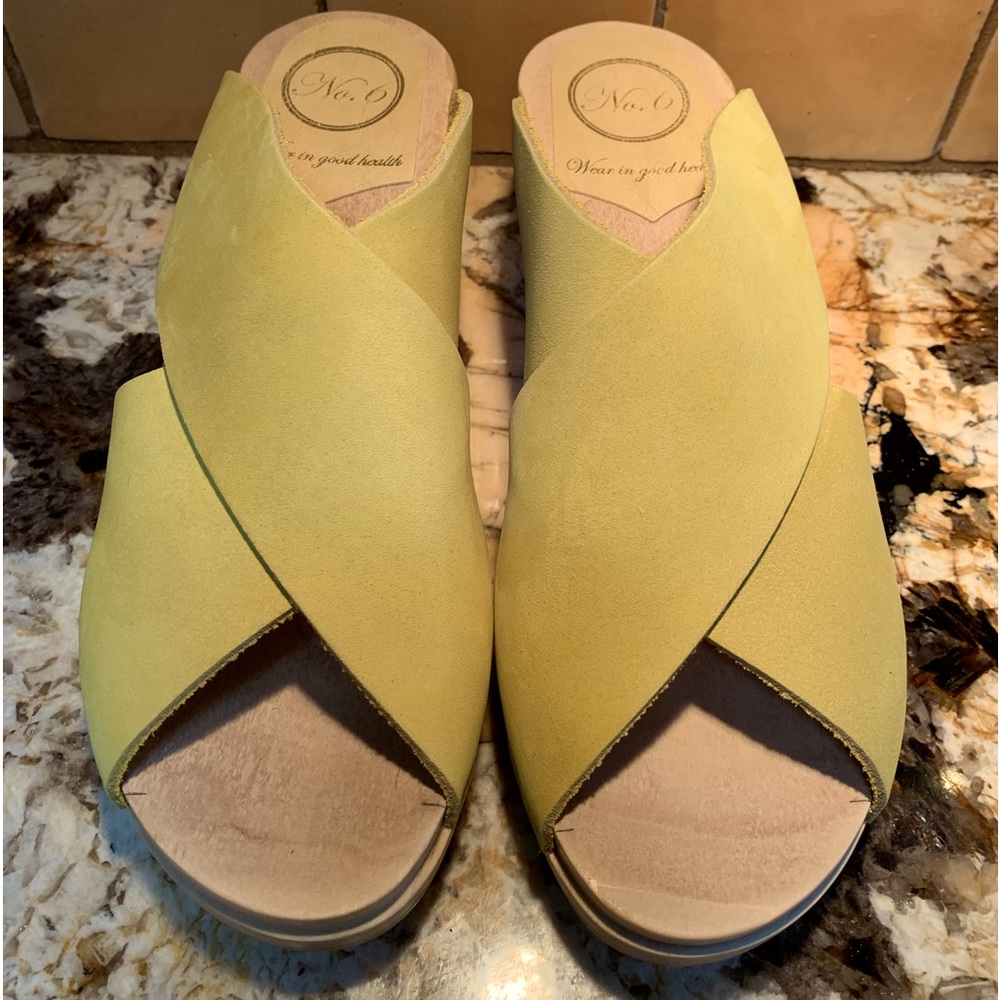 Beautiful NIB No. 6 leather crossover mules. - Picture 3 of 8